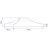Party Tent Roof 4.5x3 m Anthracite 270 g/m 315364
