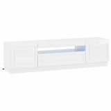 LED TV Cabinet High Gloss White Engineered Wood 897789