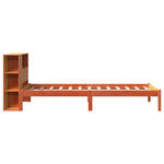 Bookcase Bed without Mattress Wax Brown 100x200 cm Solid Wood Pine 3321570