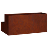 Garden Planter Rusty 100 x 60 x 45 cm Weathering Steel 865875