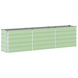 Planter Pastel Green 290 x 90 x 77 cm Galvanised Steel 42018259