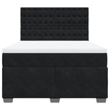 Box Spring Bed with Mattress Black 140x190 cm Velvet 3290920