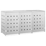 145381 Triple Wheelie Bin Shed 240 L Stainless Steel