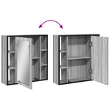 Bathroom Mirror Cabinet Grey Sonoma 60x16x60 cm Engineered Wood 842429