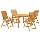 5 Piece Garden Dining Set Solid Wood Acacia 3295256