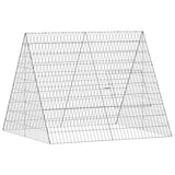 Rabbit Cage Silver 110 x 100 x 85 cm Galvanised Steel 42019228