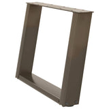 Coffee Table Legs U-Shaped 2 pcs Natural Steel 60x cm Steel 4012771
