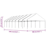 Gazebo with Roof White 15.61x5.88x3.75 m Polyethylene 3155523