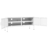 TV Cabinet White 105x35x50 cm Steel 336233