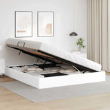 Storage Bed with Mattress Pure White 183 x 213 cm Faux leather 3369979