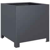 Garden Planters 2 pcs Anthracite 40x40x40 cm Steel 851204
