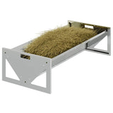 Livestock Feeding Trough Silver 108 x 50 x 28 cm 874617