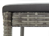 7 Piece Garden Bar Set Grey Solid Wood Acacia and Poly Rattan 3295301