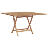 Garden Dining Set Folding Brown Soild Teak Wood 3385968
