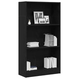 Bookcase Black Oak 60x24x109 cm Engineered Wood 862455