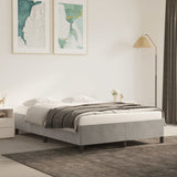 Bed Frame without Mattress Light Grey 135x190 cm Double Double Velvet 349881
