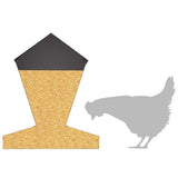 Chicken Feeder Black 30 x 30 x 39 cm Cold-Rolled Steel 874681