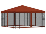 Garden Gazebo with Sidewalls 3 x 3 m Terracotta 900340