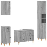 4 Piece Bathroom Cabinet Set ALKMAAR Grey Sonoma 3417915
