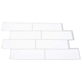 Decorative Stickers 20 pcs White Grey 29 x 21 cm 42046133
