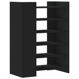 Shoe Cabinet Black 74.5x37.5x100 cm Engineered Wood 848431