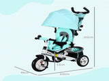6 in 1 Kids Trike with Parent Handle, Canopy, 5-point Safety Belt, Storage, Footrest, Brake, for 1-5 T3398P348144