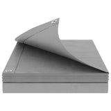 Tarpaulin with Eyelets Light Grey 6 x 12 m 90 gsm PE 42039299