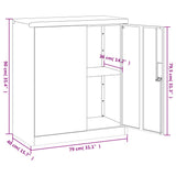 ZNTS File Cabinet Black 79x40x90 cm Steel 339734