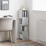 Corner Cabinet 25.5x25x102cm Engineered Wood Concrete Grey 889808