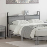 Storage Headboard with Charging Station Grey sonoma 135 cm 859803