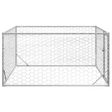 Outdoor Dog Kennel with Door 2x2x1 m Galvanised Steel 4105411