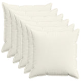 Cushion Cover 6 pcs HOUTEN Cream 80 x 80 cm Corduroy 921644