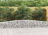Arched Gabion Baskets 4 pcs 400x30x40/60 cm Galvanised Iron 3145789