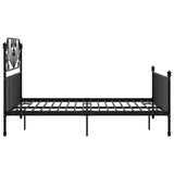 Bed Frame Black Powder-coated metal Queen Sleek Bed Frame 324850