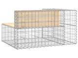 Garden Bench Natural wood, Silver Solid pine wood, Galvanised steel 834380