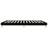 Bed Frame without Mattress Black 200x200 cm Engineered Wood 832006
