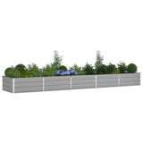Planter Light Grey 480 x 100 x 45 cm Galvanised Steel 42018173