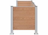 Garbage Bin Fence Brown 237 x 85 x 115 cm Aluminium and WPC 3429266