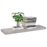Floating Wall Shelves 4 pcs Concrete Grey 80x23.5x3.8 cm MDF 326602