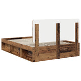 Bed Frame with Headboard Old Wood 150 x 200 cm Solid Pine Wood 3412477