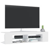 TV Cabinet with LED Lights White 135x39x30 cm 804229