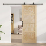 Sliding Door Manual ORKDAL Natural and black 78 x 202 cm 3333470