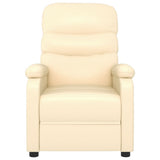 Recliner Chair Cream Faux Leather 342687