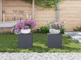 Plant Stand 2 pcs Anthracite 24 x 24 x 35 cm Steel 865808