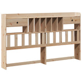 Bookcase Bed without Mattress 180x200cm Super King Solid Wood Pine 3322425