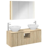 Bathroom Cabinet Set 4 pcs Sonoma Oak Engineered Wood 3406505