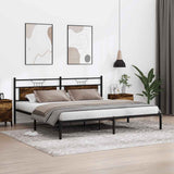 Bed Frame without Mattress Smoked Oak 193x201 cm Engineered Wood 4106749