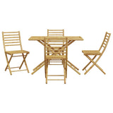 Garden Dining Set Natural Bamboo Bamboo Medium Foldable 3278530