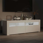 TV Cabinet with LED Lights White 120x35x40 cm 804355