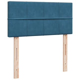 Box Spring Bed with Mattress Dark Blue 90x190 cm Velvet 3286202